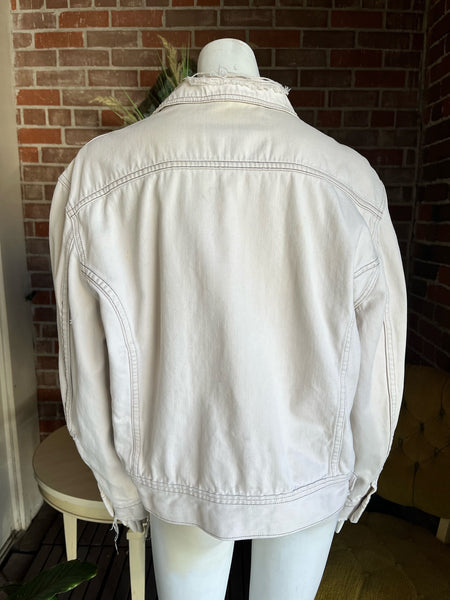 1970s Lee Off White Moleskin Tucker Jacket