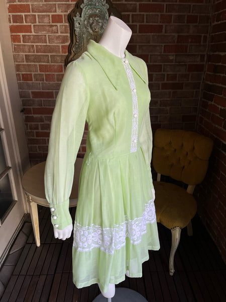 1960s Lime Green Dress