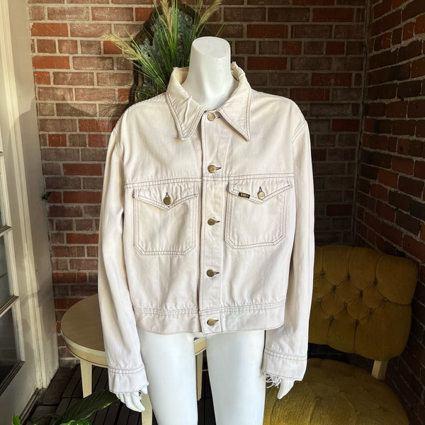 1970s Lee Off White Moleskin Tucker Jacket