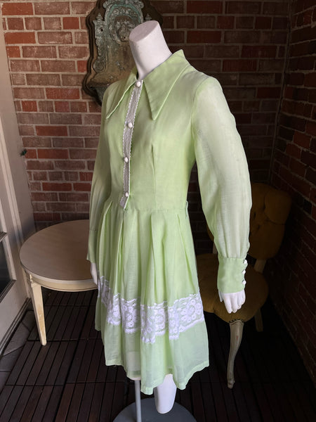 1960s Lime Green Dress