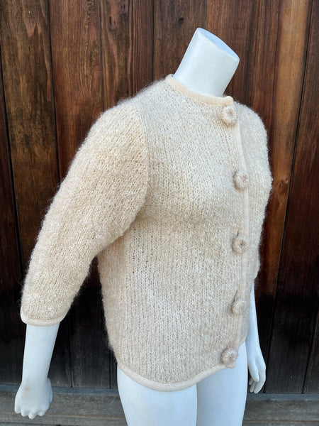 1960s JW Robinson Curly Mohair Cardigan