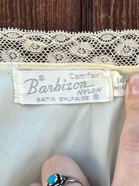 1950s Black White Slip By Barbizon