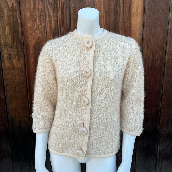 1960s JW Robinson Curly Mohair Cardigan