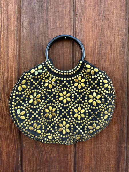 Black & Gold Studded Bag