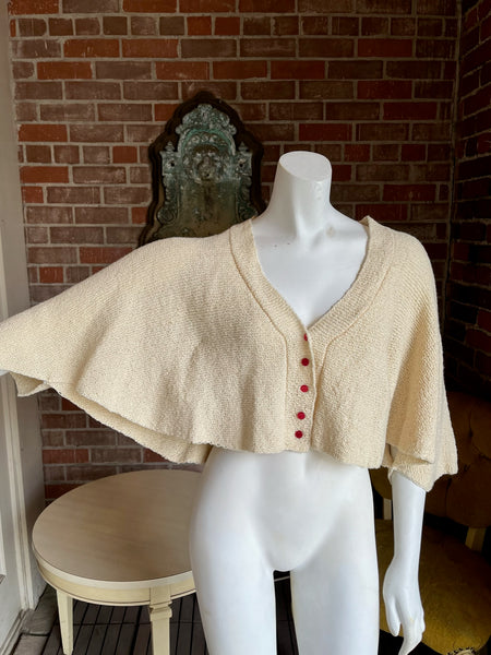 1950s Cropped Knit Capelet