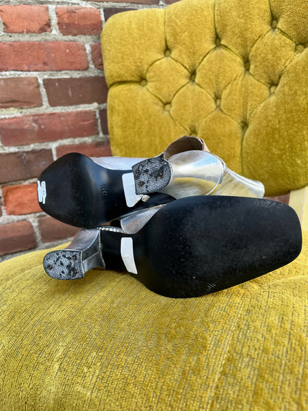 1990s Silver Strappy Shoes