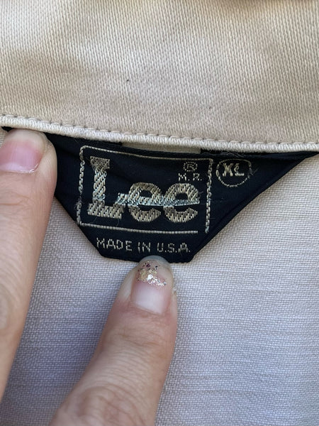 1970s Lee Off White Moleskin Tucker Jacket