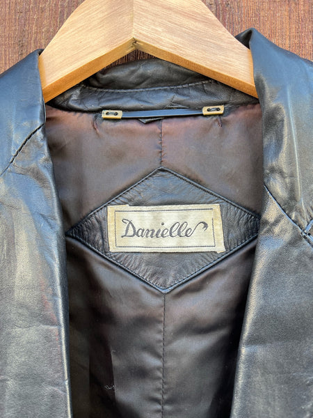 1980s Double Breasted Leather Blazer