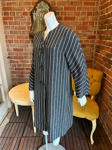 1960s Gray Pinstripe Coat