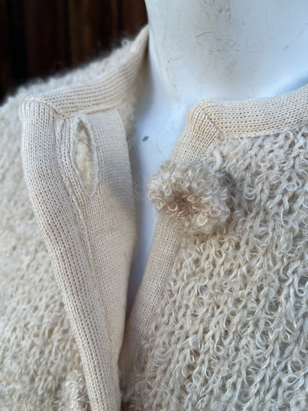 1960s JW Robinson Curly Mohair Cardigan