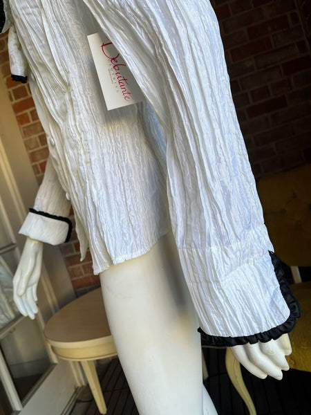 1990s Pleated Crinkle Top