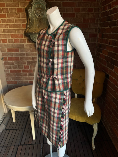 1970s Wool Plaid Tartan Set