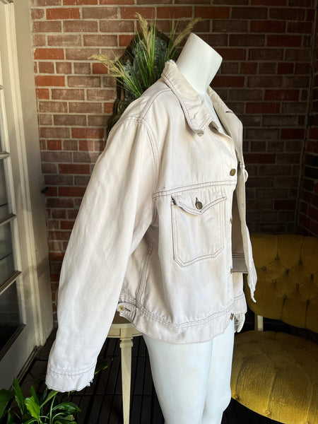 1970s Lee Off White Moleskin Tucker Jacket