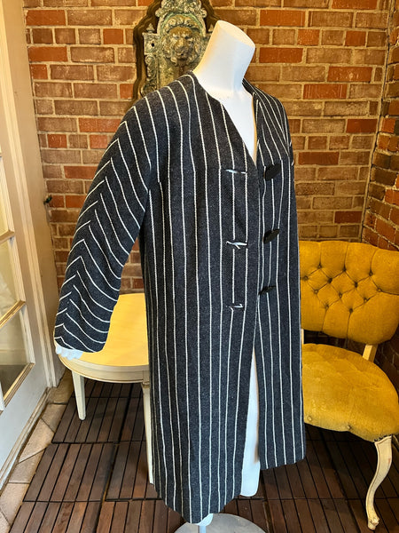 1960s Gray Pinstripe Coat