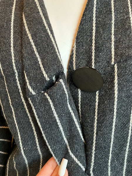 1960s Gray Pinstripe Coat