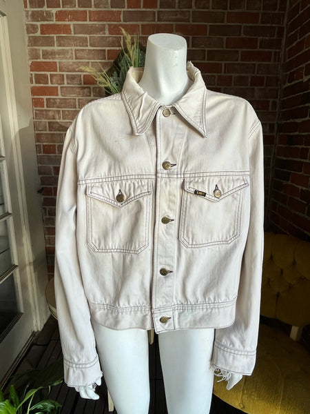 1970s Lee Off White Moleskin Tucker Jacket