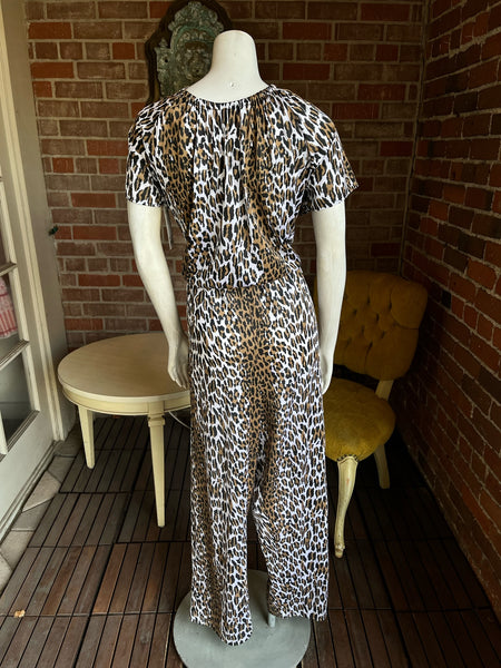 1960s Sheer Leopard Jumpsuit