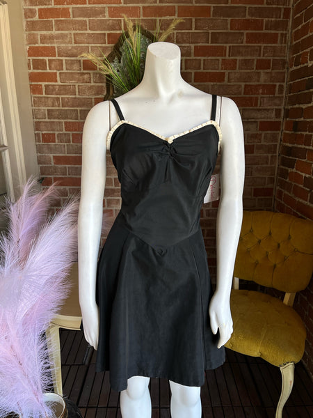 1930s Black & White Playsuit
