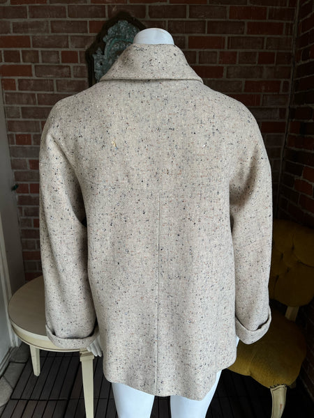 1950s Wool Tweed Rhinestone Jacket