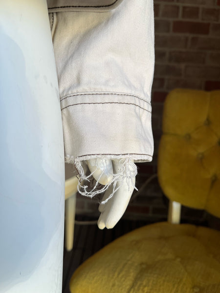 1970s Lee Off White Moleskin Tucker Jacket