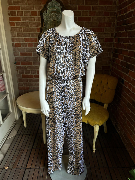 1960s Sheer Leopard Jumpsuit