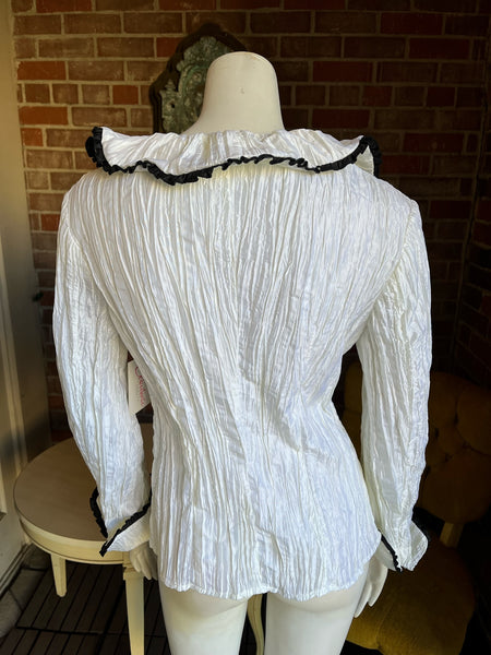 1990s Pleated Crinkle Top