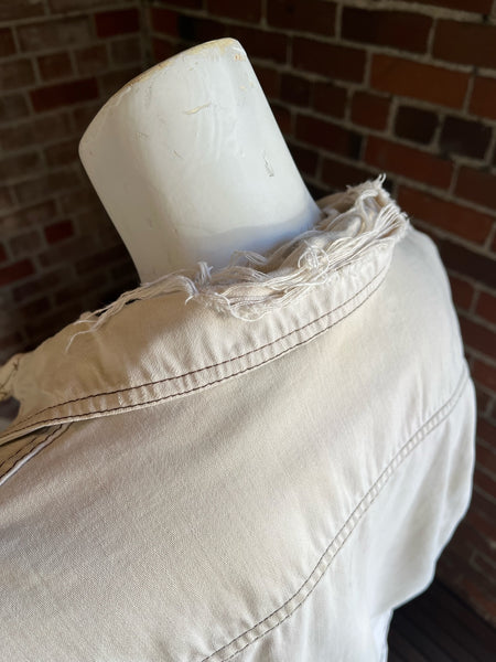 1970s Lee Off White Moleskin Tucker Jacket