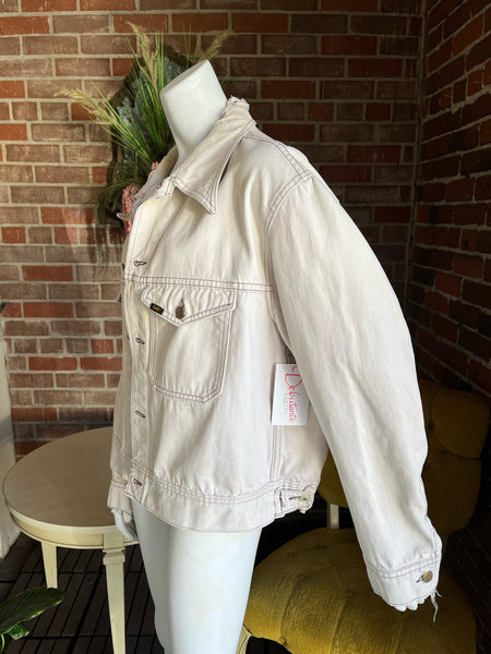 1970s Lee Off White Moleskin Tucker Jacket