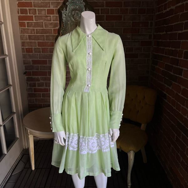 1960s Lime Green Dress