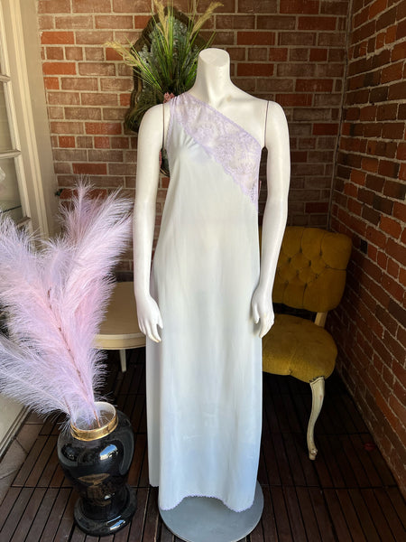 1970s One Shoulder Night Gown Deadstock