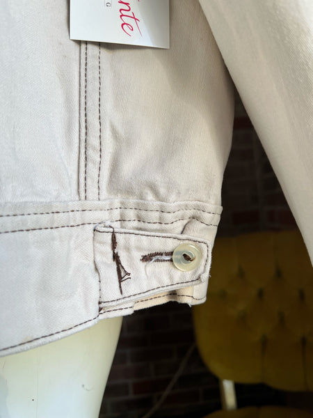 1970s Lee Off White Moleskin Tucker Jacket