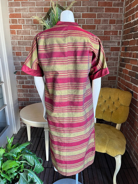 1950s Gold Crimson Dress Set