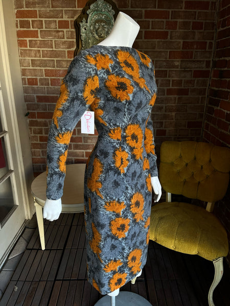 1960s Wool Floral Dress Estevez