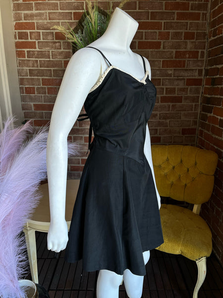 1930s Black & White Playsuit