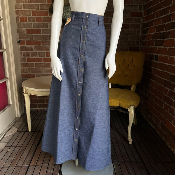 1970s Levi's Maxi Skirt Selvedge