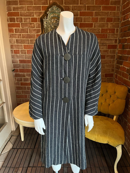 1960s Gray Pinstripe Coat