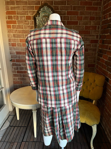 1970s Wool Plaid Tartan Set