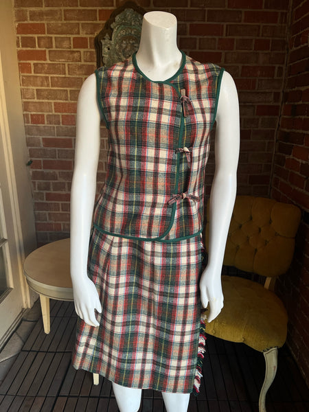 1970s Wool Plaid Tartan Set