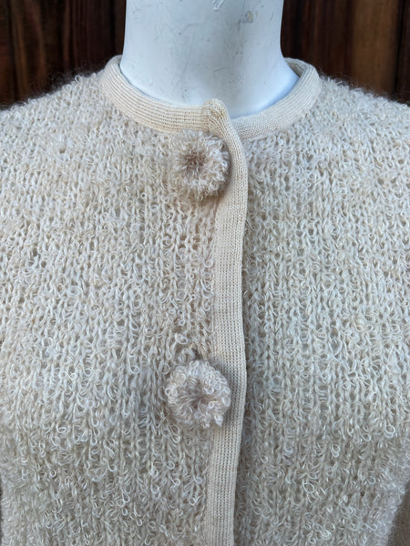 1960s JW Robinson Curly Mohair Cardigan