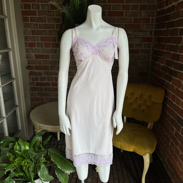 1960s Lavender Hollywood Vassarette Slip