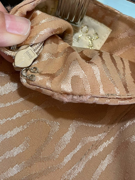 1990s Beige Mini Skirt