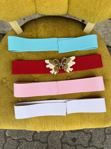 1970s Butterfly Belts Pastel