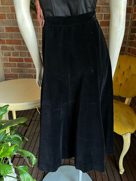 1950s Velvet Aline Skirt