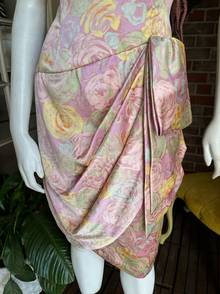 1980s AJ Bari Pastel Dress