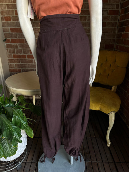1970s Mocha High-Waisted Cotton Pants by Judy’s