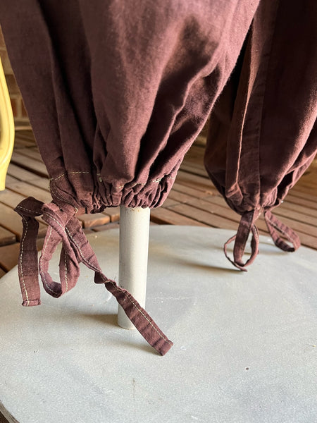 1970s Mocha High-Waisted Cotton Pants by Judy’s