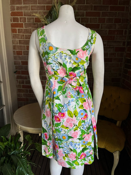 1960s Italian Floral Pinafore