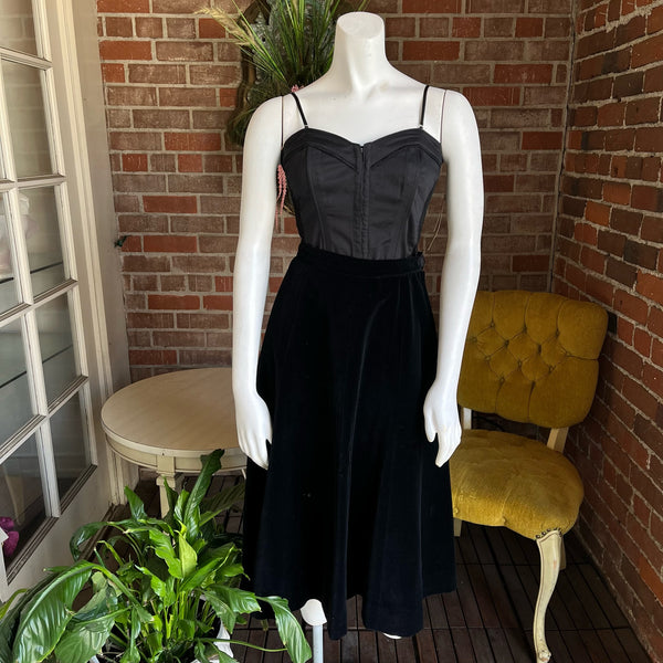 1950s Velvet Aline Skirt
