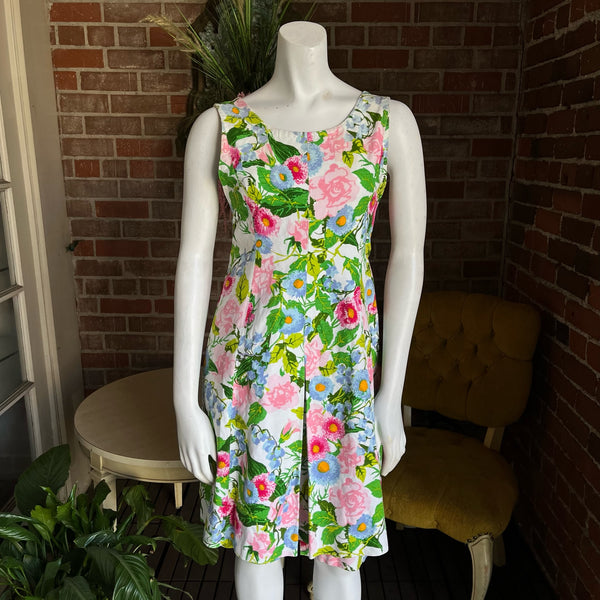 1960s Italian Floral Pinafore