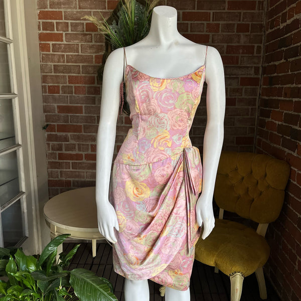 1980s AJ Bari Pastel Dress
